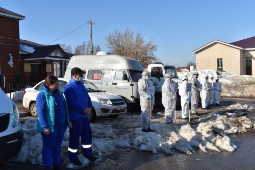 В Верхнеуслонском районе прошли учения по недопущению распространения инфекции