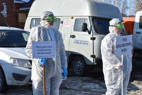 В Верхнеуслонском районе прошли учения по недопущению распространения инфекции