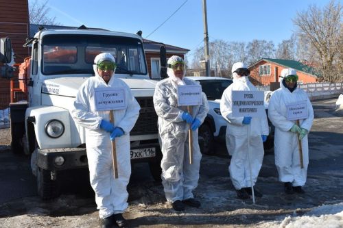 В Верхнеуслонском районе прошли учения по недопущению распространения инфекции