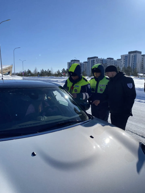 В Иннополисе автоинспекторы и Чебурашка поздравили автоледи с 8 Марта