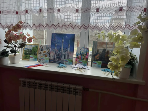 Мәктәптә алмаз мозаикасы техникасы күргәзмәсе узды