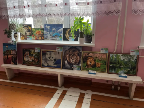 Мәктәптә алмаз мозаикасы техникасы күргәзмәсе узды