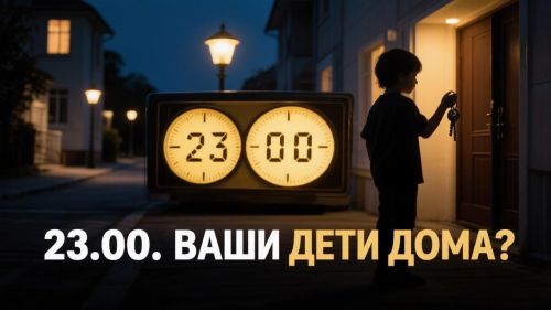 Родителям напоминают: с 23.00 детям не место на улице