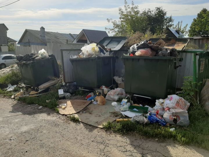 Жители улицы Татарстан возмущены тем, как вывозят мусор на их улице