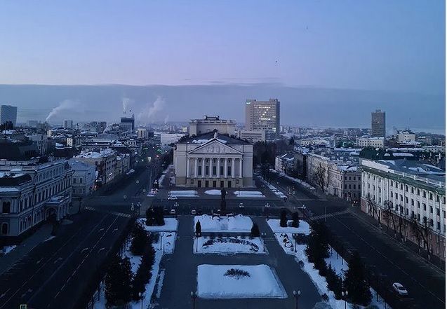 Президент Татарстана опубликовал фото с видом на букву Z на здании КФУ