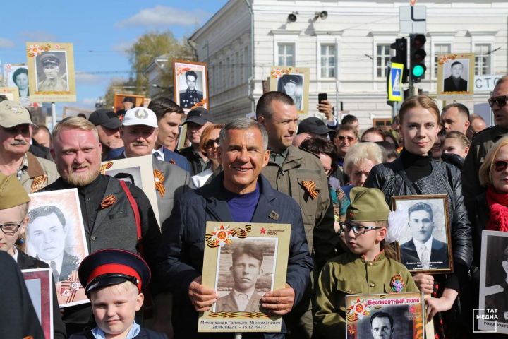 Президент Татарстана примет очное участие в акции «Бессмертный полк»