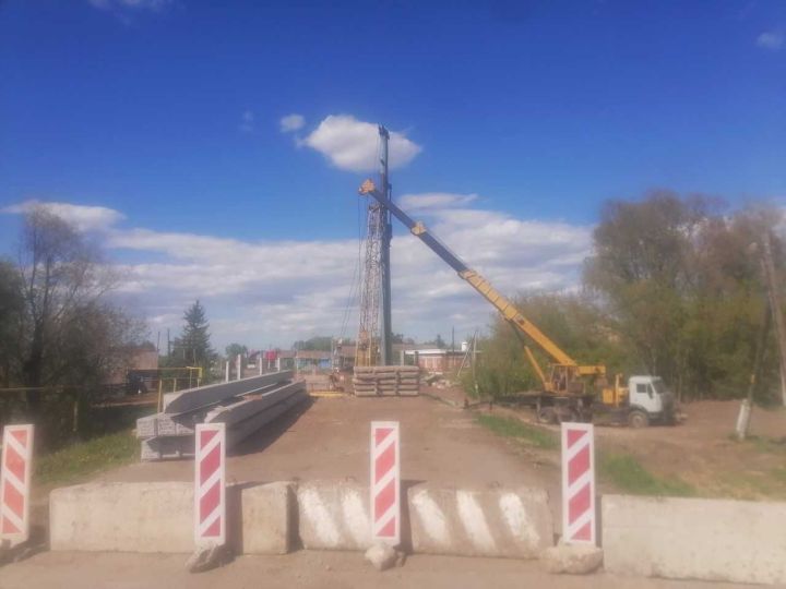 В Верхнеуслонском районе продолжается строительство нового моста