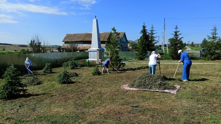 В Кильдееве провели акцию «Чистый обелиск»