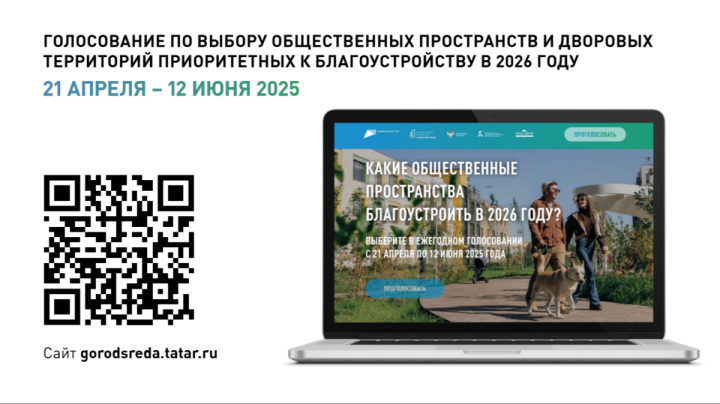 В Татарстане стартовало голосование по выбору территорий для благоустройства
