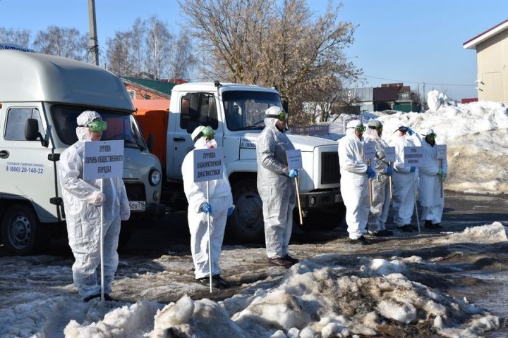 В Верхнеуслонском районе прошли учения по недопущению распространения инфекции
