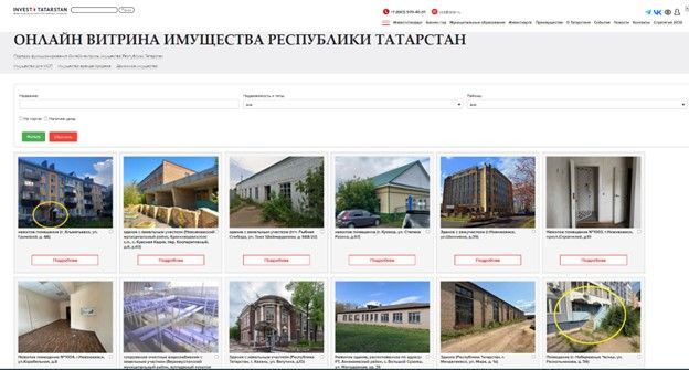Витрина имущества в Татарстане: более 500 объектов для инвесторов