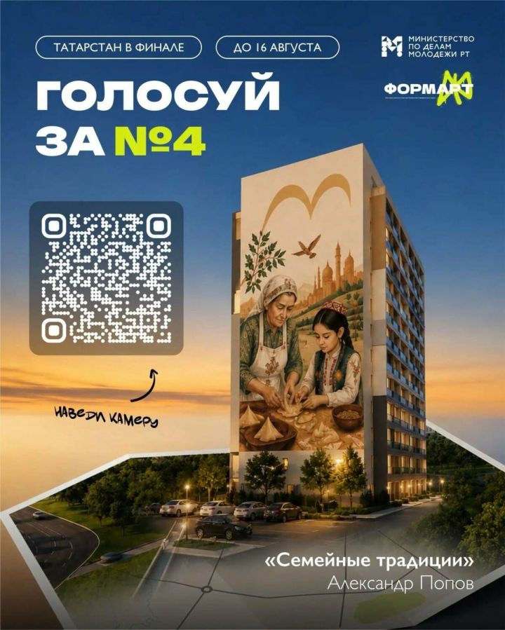 Жители Татарстана могут проголосовать за мурал «Семейные традиции»